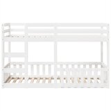 Krevet na kat bijeli 90 x 200 cm od masivne borovine | shoptok.hr