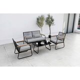 Gardenson Lounge Garnitura Paxos, 4-Delni Set, Antracit | Shoptok.si
