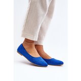 EVENTO Women's Blue Suede Ballerina Flats Kommia | shoptok.hr
