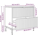 vidaXL Noćni ormarić Staro drvo 63.5 x 36 x 61 cm Konstruirano drvo | shoptok.hr