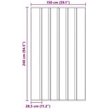  Mrežasta Zavjesa za vrata protiv muha Crna poliester - 150 x 240 cm | shoptok.hr