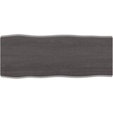 vidaXL Mizna plošča temno siva 100x40x4 cm obdelana trdna hrastovina, (20817904) | Shoptok.si