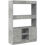 vidaXL Visoka omara betonsko siva 92x33x140 cm inženirski les | Shoptok.si