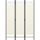 vidaXL Sobna pregrada s 3 panela krem-bijela 120 x 180 cm Cijene