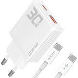 Dudao OMREŽNI POLNILEC GAN 30W USB-A USB-C USB-C-USB-C KABEL BEL, (21974773) Cene