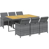  7-dijelni vrtni blagovaonski set sivi od poliratana | shoptok.hr