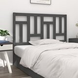 Maison Chic posteljno vzglavje - vzglavna omarica - nočna omarica sivo 125,5x4x100 cm trdna borovina, (21705806) | Shoptok.si