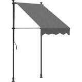 Tenda na uvlačenje antracit 100 x 150 cm od tkanine i čelika | shoptok.hr