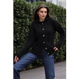 Bigdart 15856 Braided Cardigan - Black | shoptok.hr