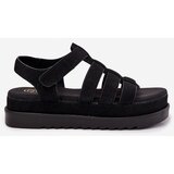 Boto Women's Platform Eco Suede Sandals Black Filisenia | Shoptok.si