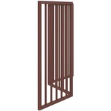 vidaXL Vrata za pse zložljiva 3 paneli rjava 150 cm topolovina | Shoptok.si