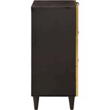 vidaXL Strani šal Črna in zlata 40 x 33 x 75 cm trden mangov les | Shoptok.si