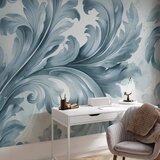  Foto tapeta - Stone Baroque Ornaments in Light Shades of Gray-Blue 500x350 Premium | shoptok.hr