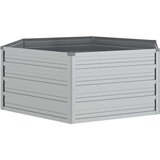  Povišena vrtna gredica 129 x 45 cm od pocinčanog čelika srebrna | shoptok.hr