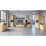 Modern Living Široka Komoda Nina, Barva Hrasta, Antracit | Shoptok.si