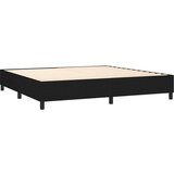 vidaXL Krevet s oprugama i madracem crni 200x200 cm od tkanine | shoptok.hr