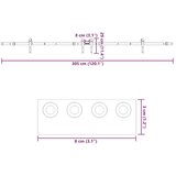  Komplet opreme za drsna vrata 305 cm jeklo črne barve, (22046724) | Shoptok.si