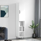 vidaXL Visoka omara bela 34,5x34x180 cm inženirski les | Shoptok.si