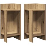 vidaXL Stranske mize s polico 2 kosa artisan hrast 25,5x27x60 cm | Shoptok.si