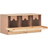 vidaXL Gnezdišče za kokoši s 3 predelki 96x40x45 cm trdna borovina Cene