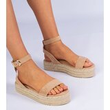 D/CEO marka niezdefiniowana Beige espadrille sandals on a platform Kalesio | Eponuda.ba