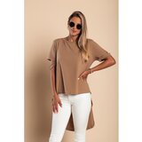 Fenzy Moderna Asimetrična Majica Vebtura, Smeđa | shoptok.hr