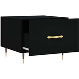 vidaXL Klubska mizica črna 50x50x40 cm inženirski les | Shoptok.si