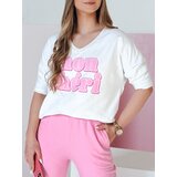 DStreet Bluzka damska oversize z nadrukiem CHERINO biała RY2828 | shoptok.hr