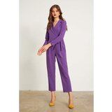Gusto Jacket Collar Jumpsuit - Purple Cene