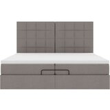  Otomanski okvir kreveta s madracima smeđesivi 200x200cm tkanine | shoptok.hr