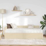  Kotni okvir postelje z matrico Drugo 2 pcs krema blago, (5000121162) | Shoptok.si