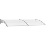  Nadstrešnica za vrata siva i prozirna 240 x 80 cm PC | shoptok.hr