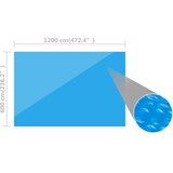  Pravokotno pokrivalo za bazen 1200x600 cm PE modro | Shoptok.si