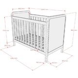 Vipack Otroška posteljica z nastavljivo višino 60x120 cm v naravni barvi Woods – | Shoptok.si