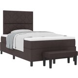 vidaXL Box spring krevet Tamno smeđa 120 x 190 cm tkanina | shoptok.hr