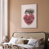  Slika - Elephant Lover (1-part) - Elephant Amid Pink Flowers 40x60 Akustična | shoptok.hr