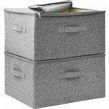  Kutije za pohranu 2 kom od tkanine 43 x 34 x 23 cm sive | shoptok.hr