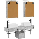  Set ormarića za kupaonicu 5 pcs Betonska siva 50 x 14,5 x 70 cm | shoptok.hr
