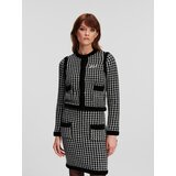 Karl Lagerfeld Kardigan crna / bijela | shoptok.hr