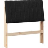 vidaXL tapecirano vzglavje črna 90 cm masivno borovo les | Shoptok.si