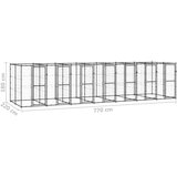 vidaXL vanjski kavez za pse čelični 16,94 m² | shoptok.hr