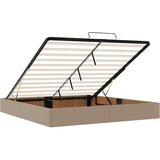  Otoman krevet s madracima i LED 160x200cm umjetna koža - Boja cappuccina 160 x 200 cm | shoptok.hr