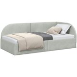  Kutni okvir kreveta Svijetlo siva 90 cm x 200 cm Baršun | shoptok.hr