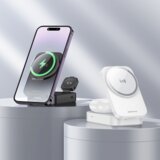 Borofone BQ38 Sharp 3-u-1 bežični punjač od 15 W crne boje | shoptok.hr