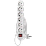 Emos Podaljšek 3 m / 6 vtičnic / s stikalom / beli / PVC / 1,5 mm2 Cene