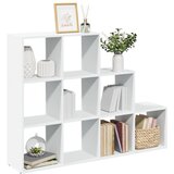 vidaXL Pregrada/regal za knjige 3razina bijeli 137,5x29x103,5cm drveni Cijene
