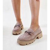 VINCEZA Beige leather moccasins | Shoptok.si