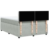 Krevet s oprugama i madracem svjetlosivi 140x200 cm baršunasti | shoptok.hr