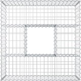  Gabionski uzdignuti krevet Srebrno 100 x 100 x 40 cm - 100 x 100 x 40 cm | shoptok.hr