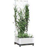  Vrtna sadilica s rešetkom bijela 40 x 40 x 121,5 cm PP | shoptok.hr